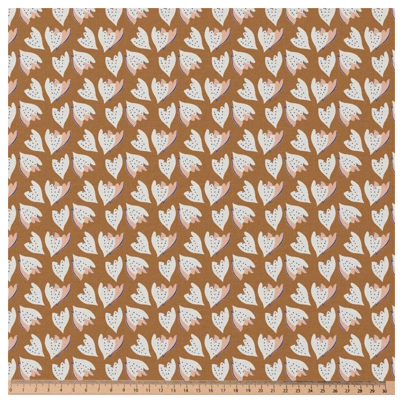 Printed Cotton ZIGGY Caramel / Skin